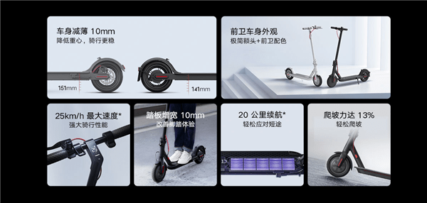 短途神器小米米家电动滑板3青春版今天开卖20km续航首发1899元