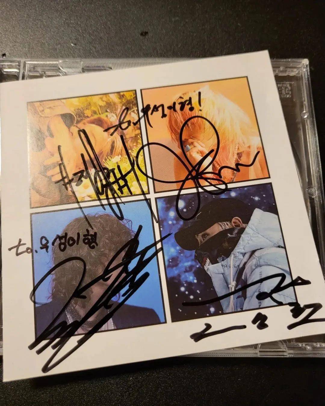 最新bigbang成员亲笔签名stilllife的cd细节图