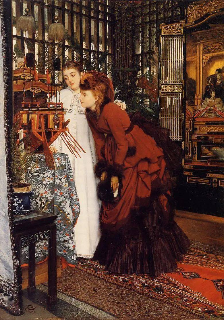 Young Women Looking at Japanese Objects

James Tissot, 1869-70