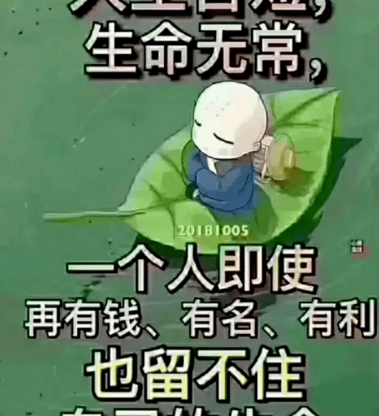 人生苦短生命无常