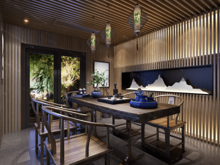 红木整装中式茶室品味隽永