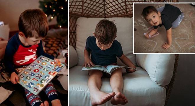 国外男孩患罕见病 5岁就可以用多种语言写作