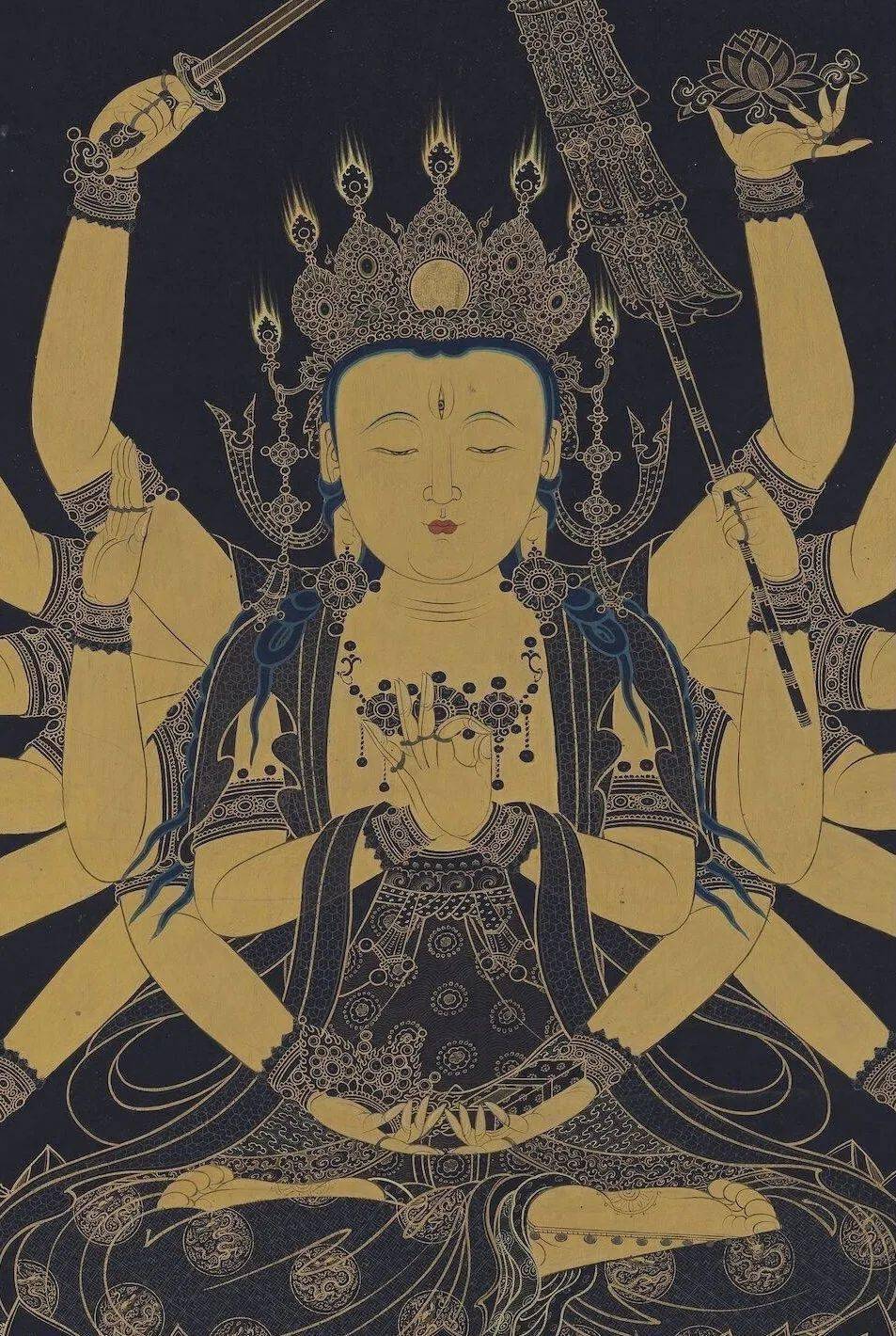 赏析|明人画准提菩萨像_灵隐寺_佛教_历史