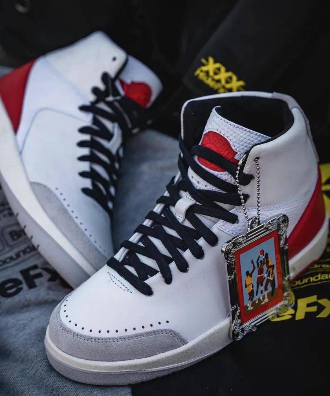 aj2又出艺术家新联名了白红白绿双配色公布