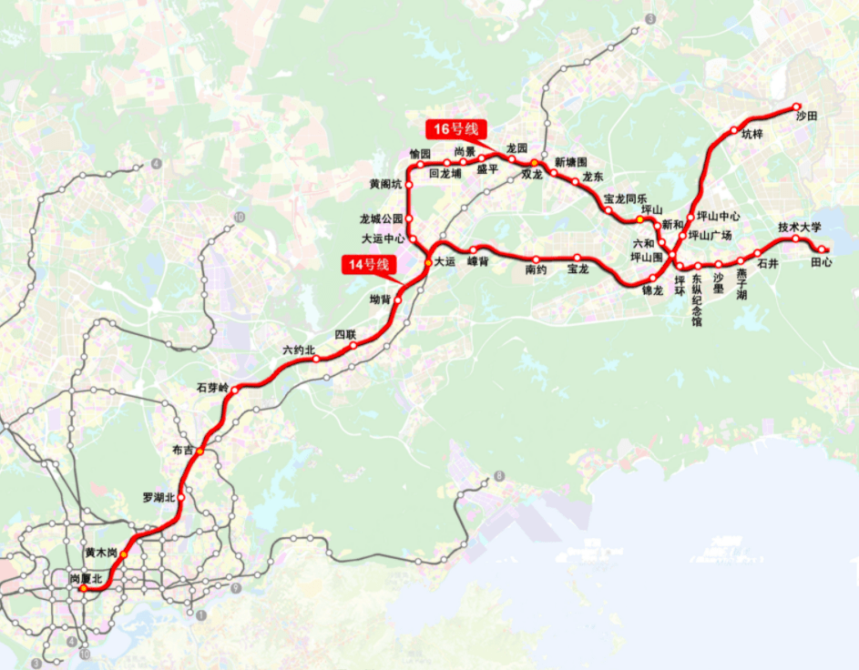 官宣深圳地铁四期站名规划公布6条地铁108个站点分布全曝光