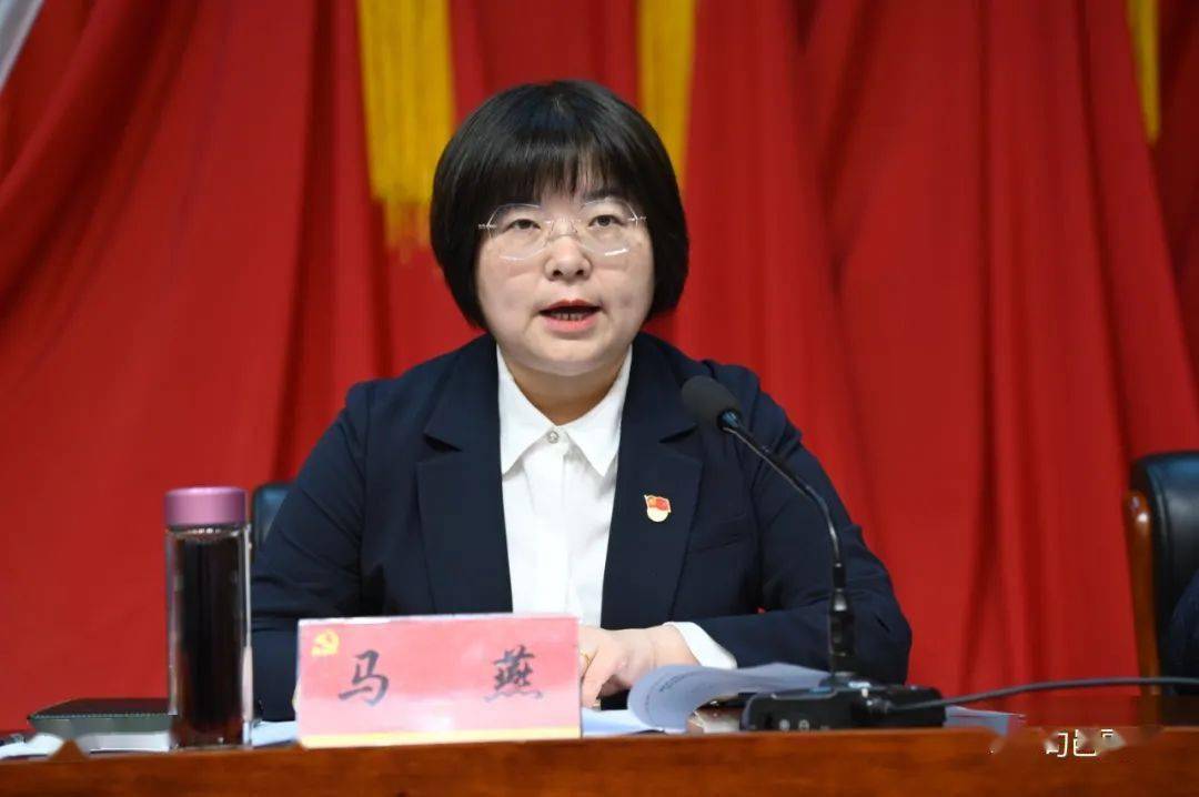 会上,旬邑县委常委,组织部部长马燕,县委常委,政法委书记文海荣,县委