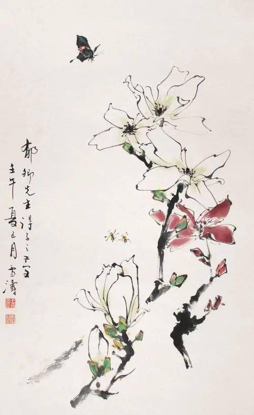 王雪涛 玉兰许麟庐 玉兰王天池 玉兰郭风惠 玉兰鹦鹉杨超 玉兰花