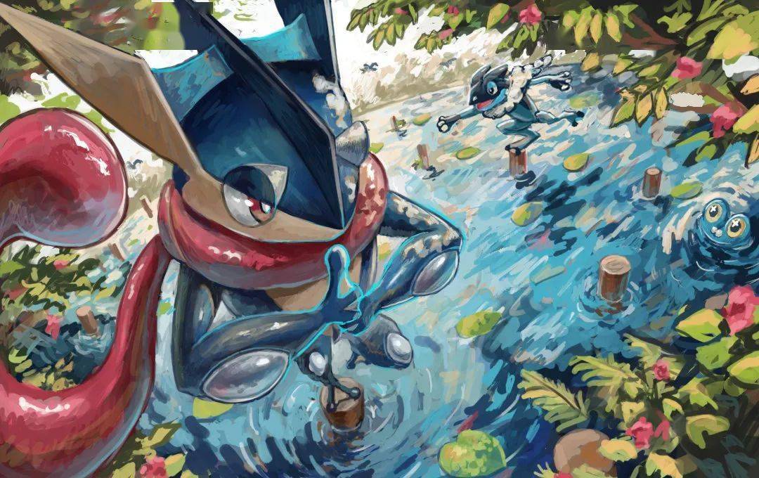 图集宝可梦tcg卡图绘制大赛2022入围作品甲贺忍蛙篇