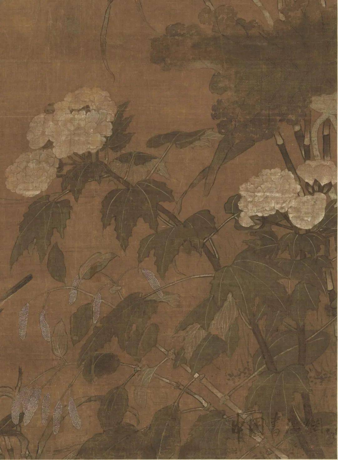 赏画崔白秋蒲蓉宾图