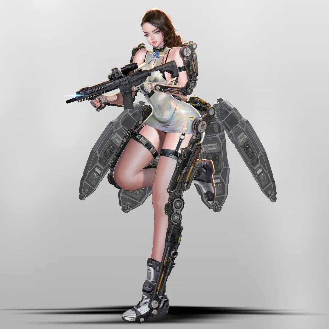 半妖半媚半写实这波直男猛女的终极浪漫人体机甲强者的女战士实在够顶