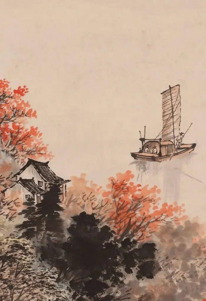 这江上行舟图太美了