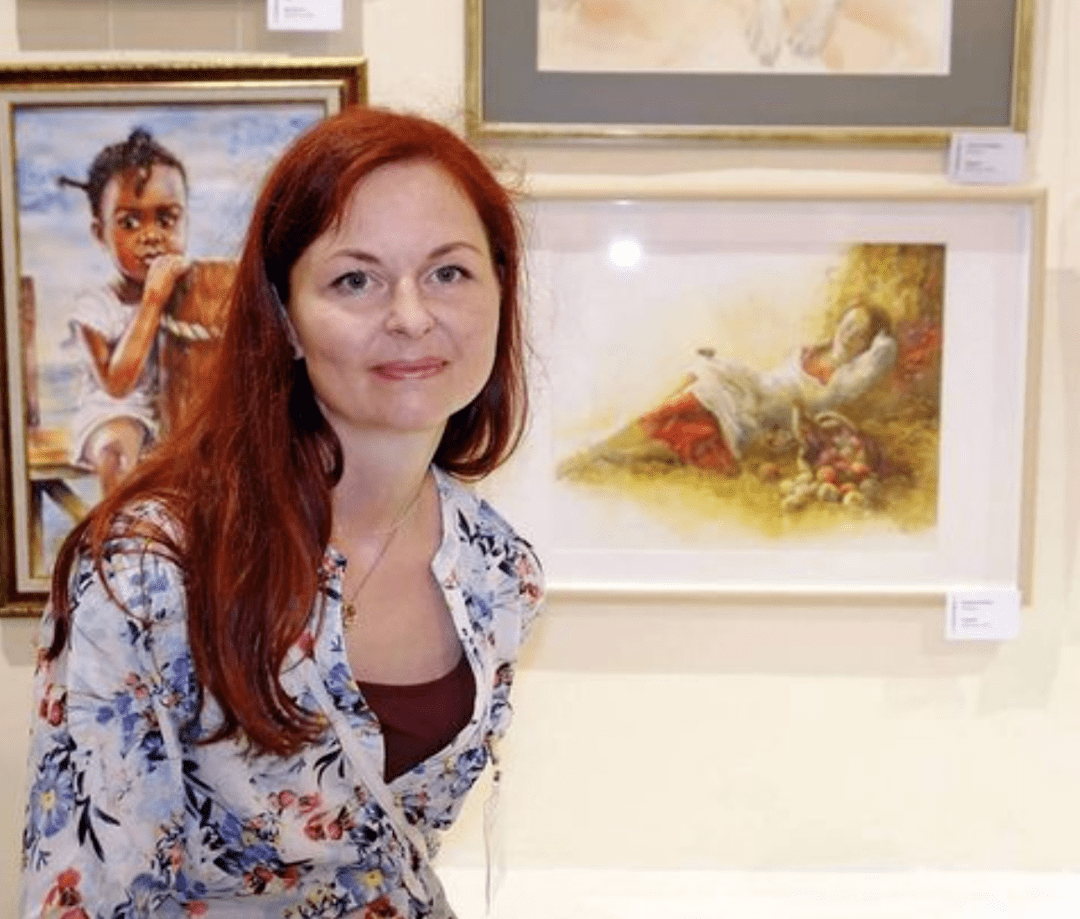 白俄罗斯水彩画家olganovitskaya作品欣赏花卉系列一