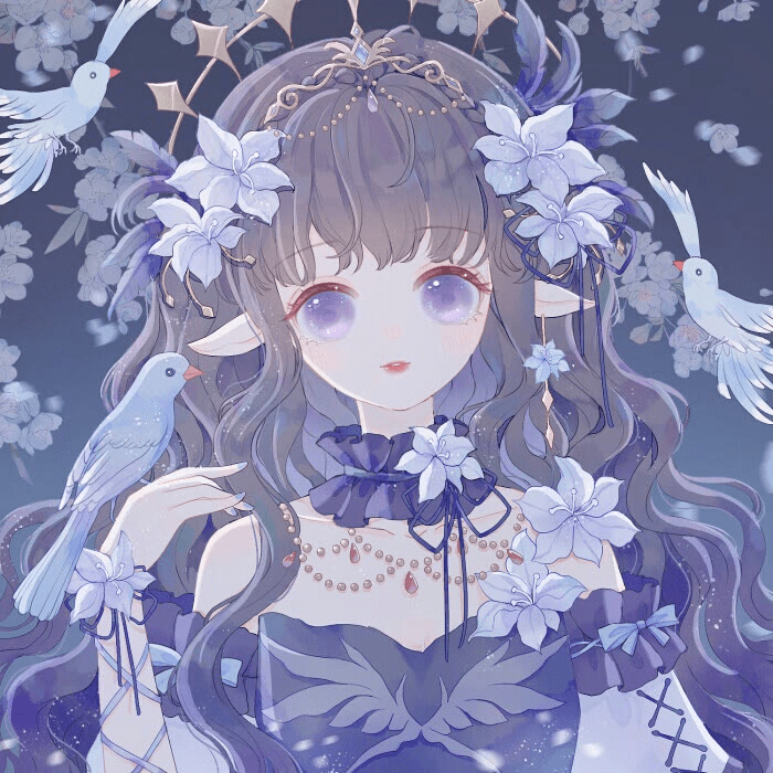 动漫头像戴着王冠的绝美女头