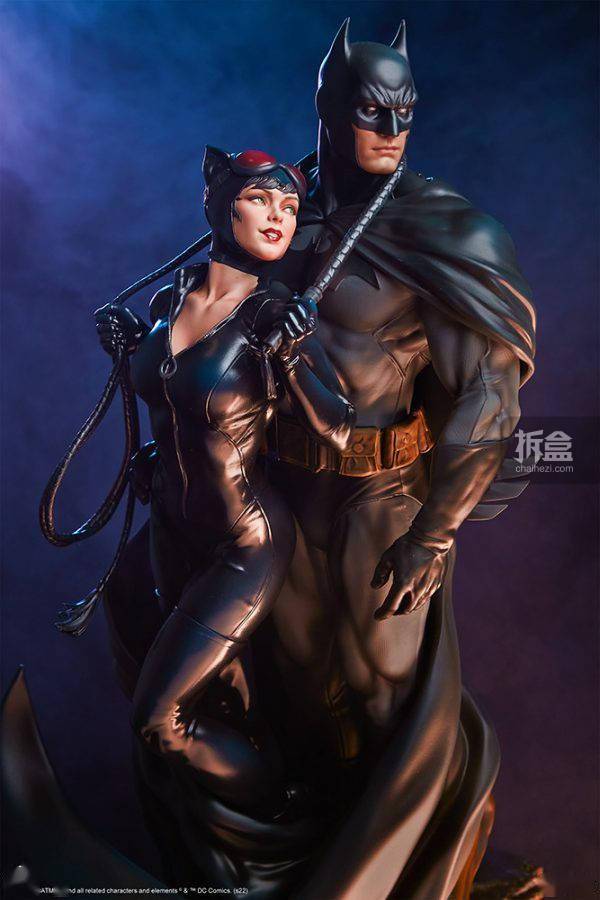 sideshowdc系列蝙蝠俠與貓女batmancatwomen20寸雕像