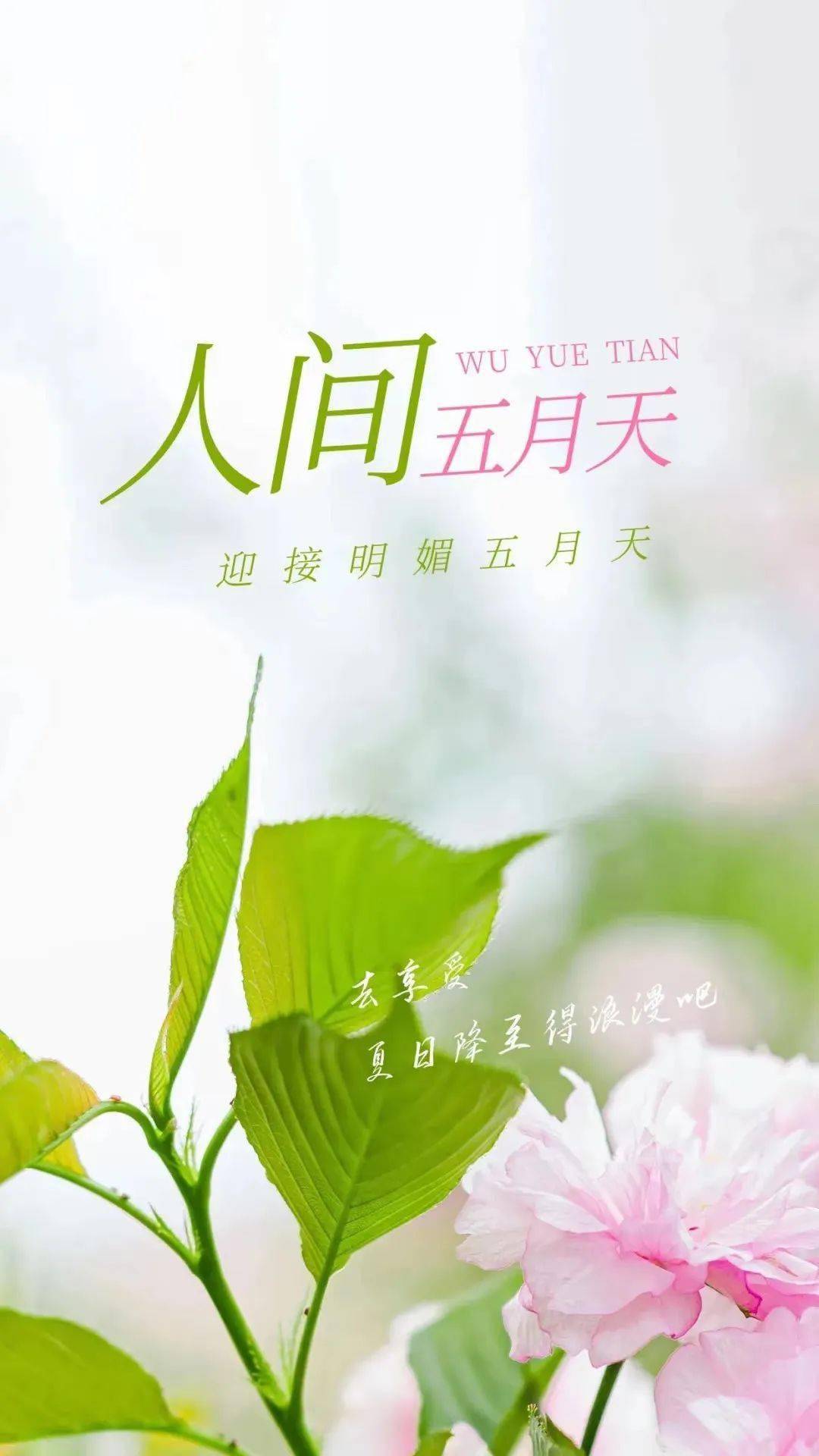 带着四月的未完成,在五月奔跑起来,即使道路泥泞,也会收获遍野的烂漫.