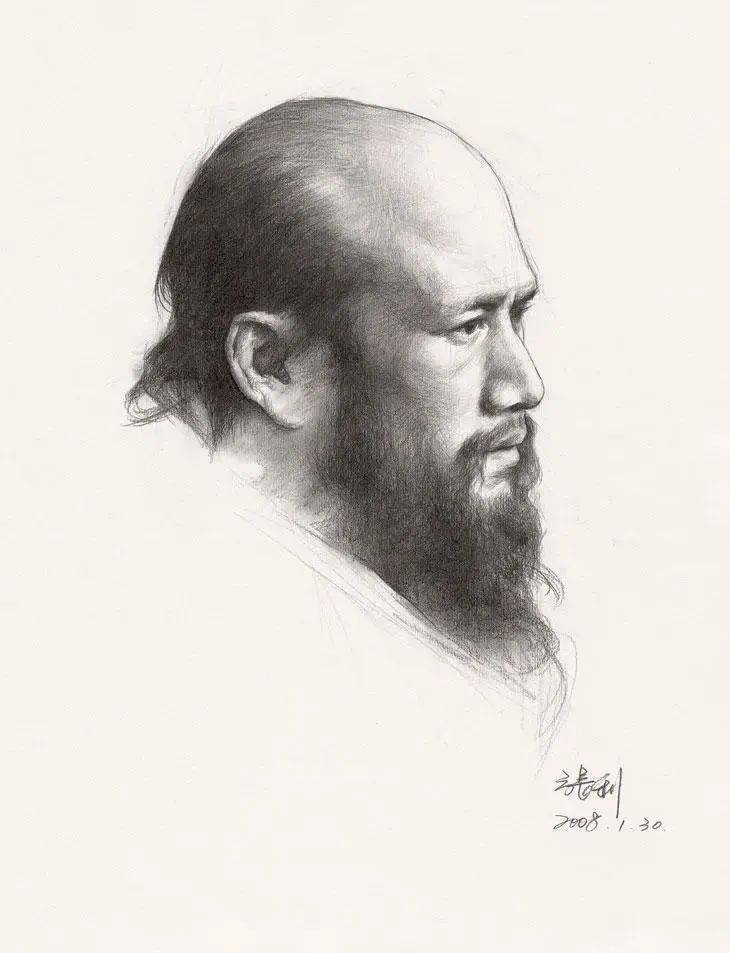 解放军艺术学院教授张利素描作品