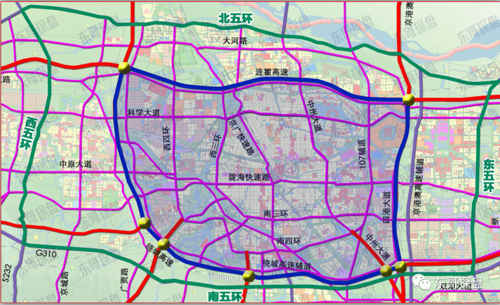 而在郑州最新规划中,提出了"两环多放射"高速公路网,其中第二绕城高速