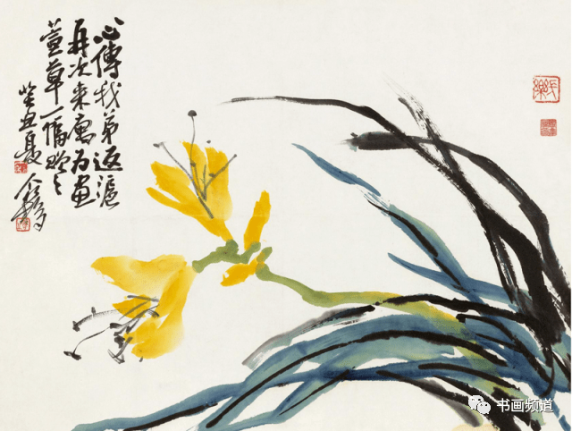 《萱寿图》张大千《花果荟萃册》萱花王雪涛 《萱花图》赵少昂 《萱草