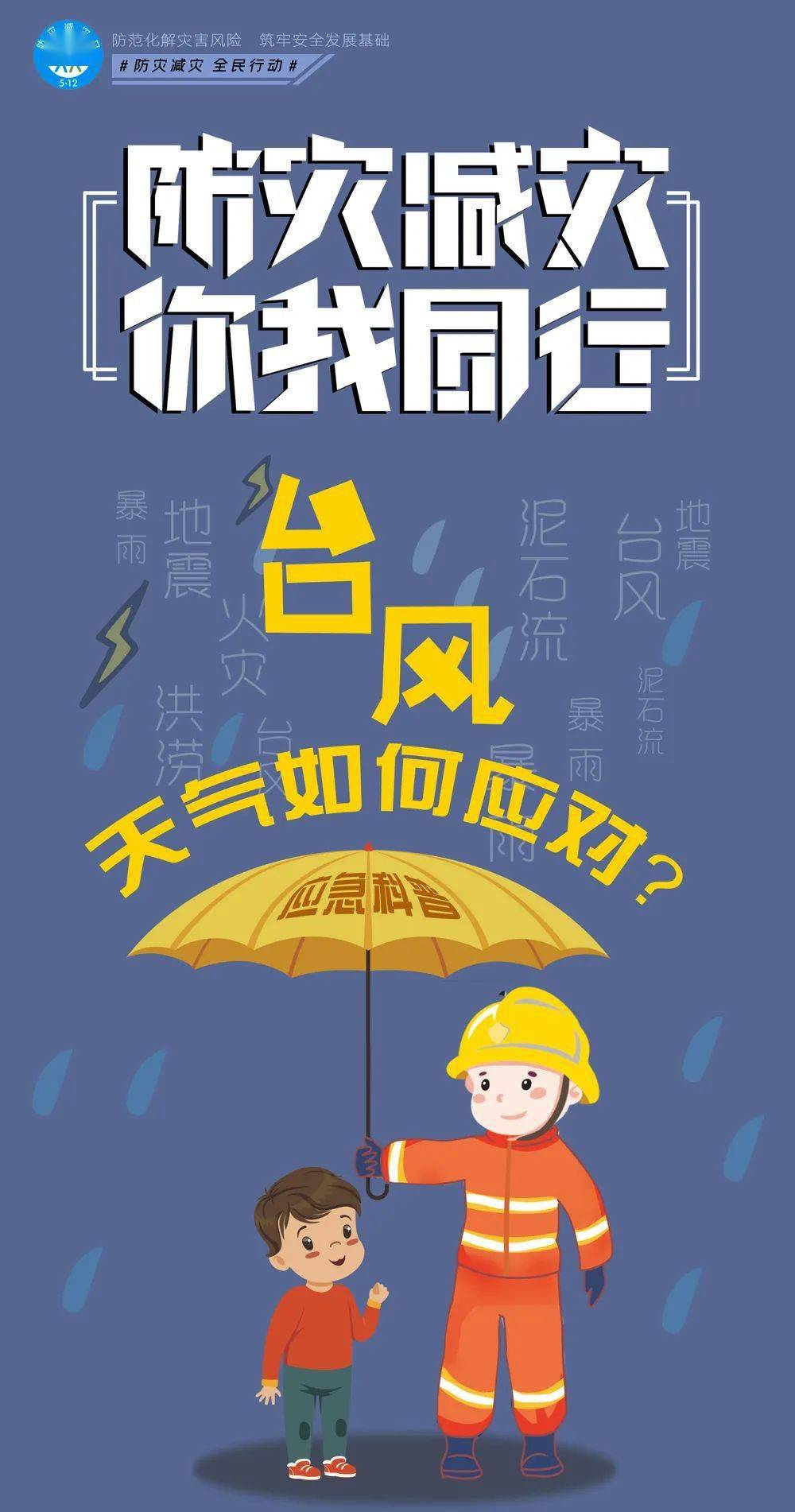 消防小课堂全国防灾减灾宣传周台风来了怎么办