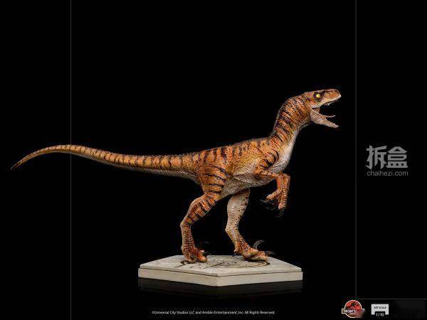 ironstudios侏罗纪世界迅猛龙布鲁blue110恐龙雕像