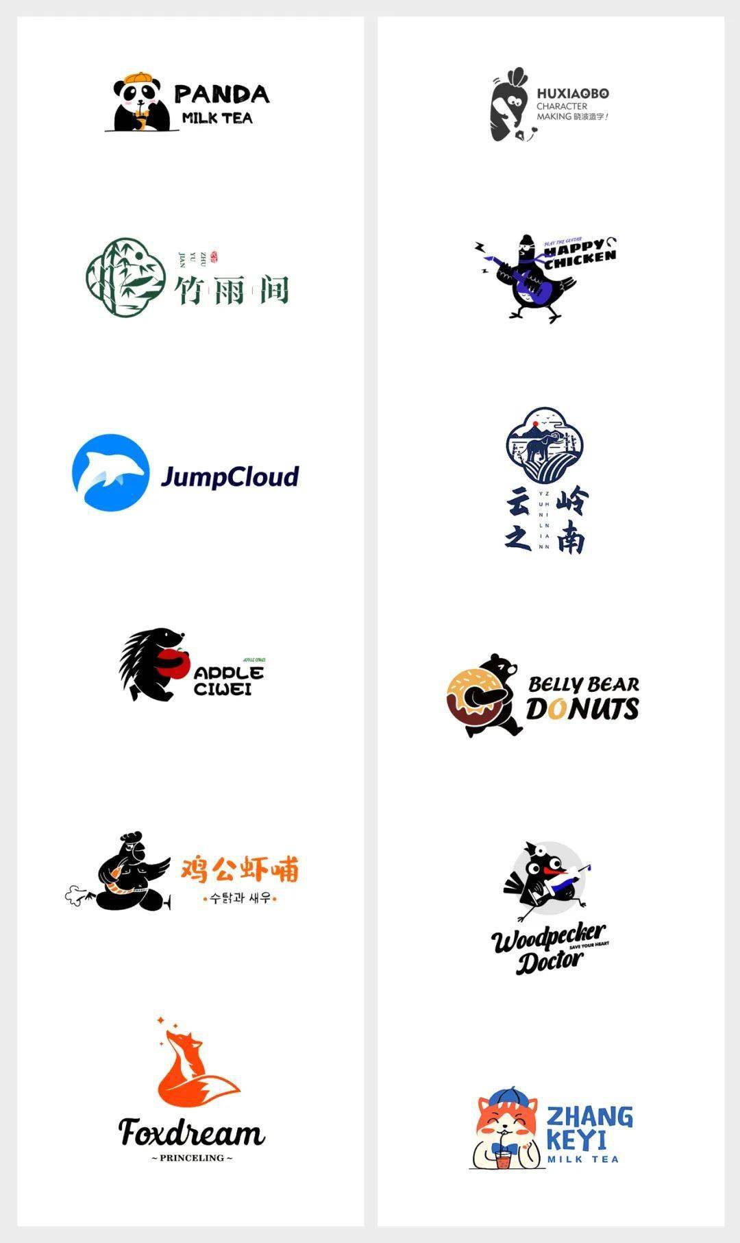 一节课200多张面构成造型的logo作业