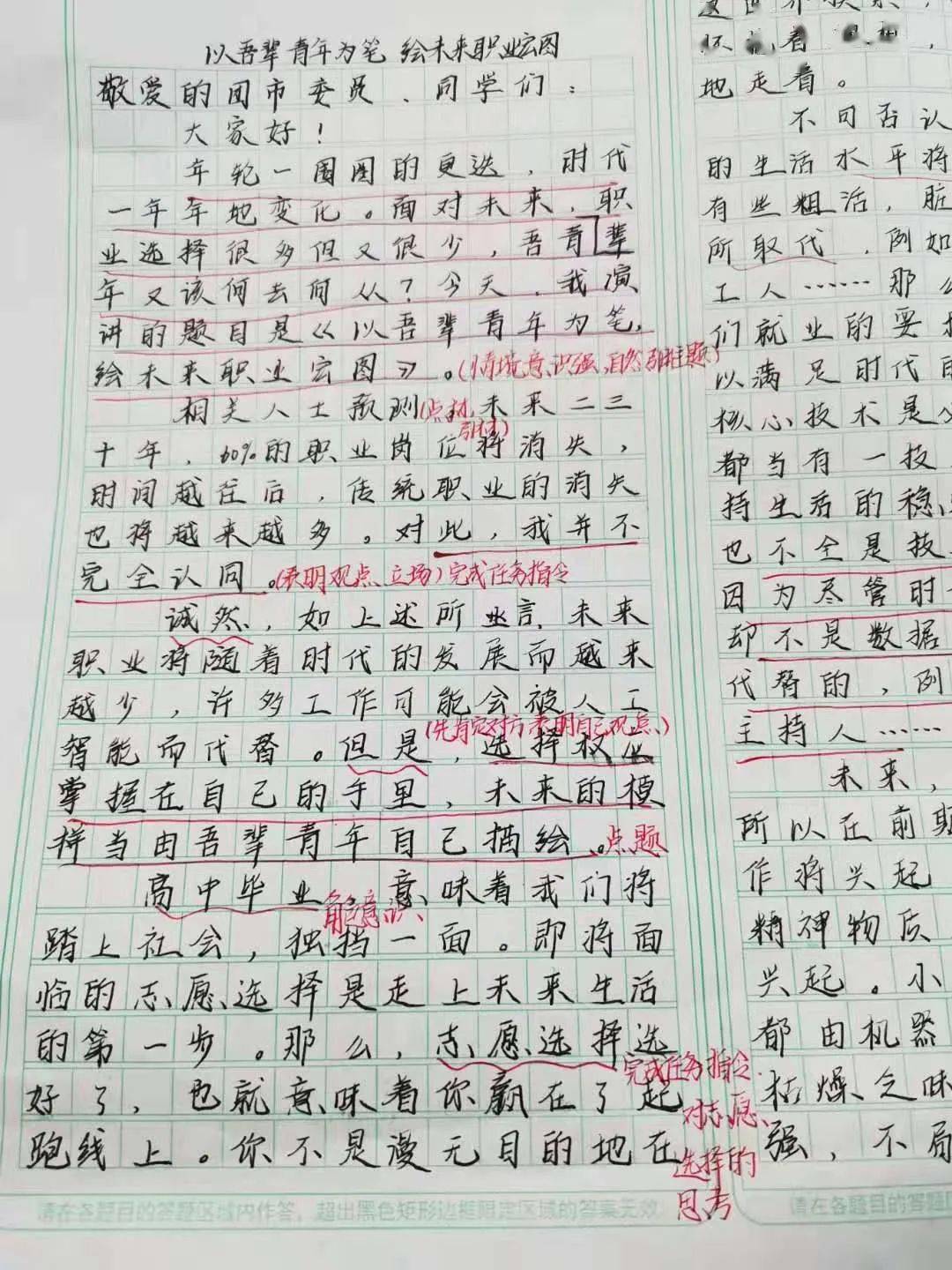 浅谈我的作文教学任务清单式下的范文批注法