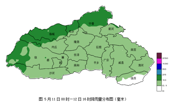 5毫米,10毫米以上79站出现在信都区,内丘,宁晋,临城,沙河,柏乡,新河