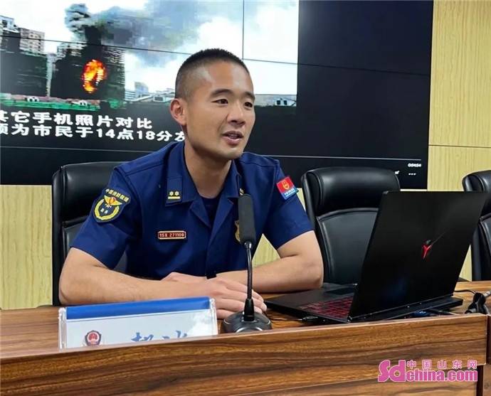 5月11日,牡丹区交警大队特邀菏泽市消防救援支队特勤站副站长郝冰及