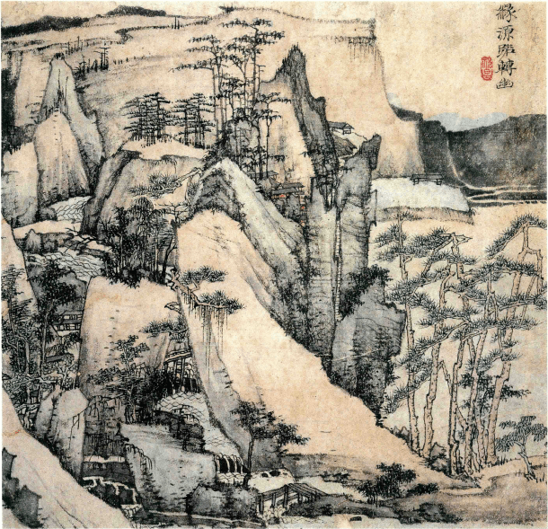 清代祝昌山水册:空濛逸致