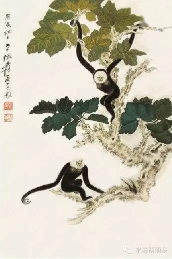 盘点国画大师画的猴_张大千_猴子_齐白石