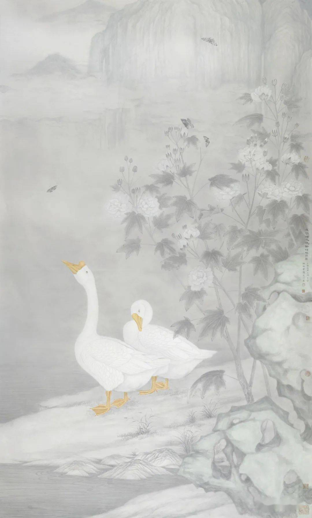 人物以画寓世超然自逸杨立奇鹅绘题材绘画赏析