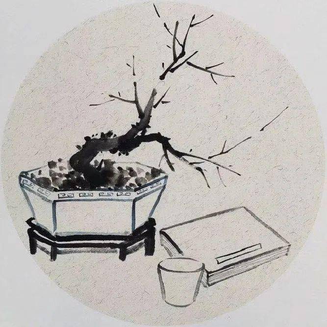 分享三组写意范画步骤_变化_枝干_胭脂