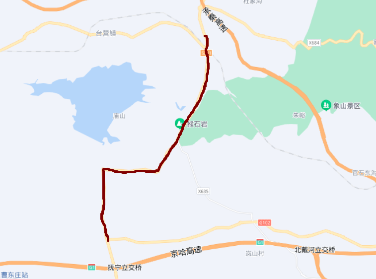 京抚公路路线图图片