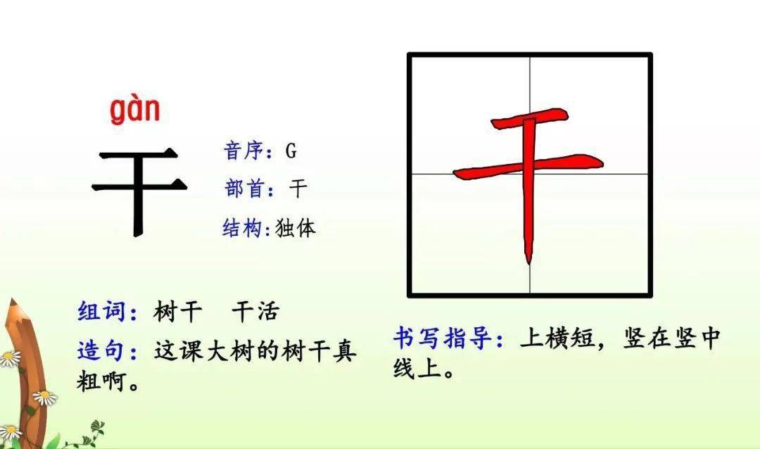 2022统编版一(下)生字拼音+偏旁+结构+组词+造句