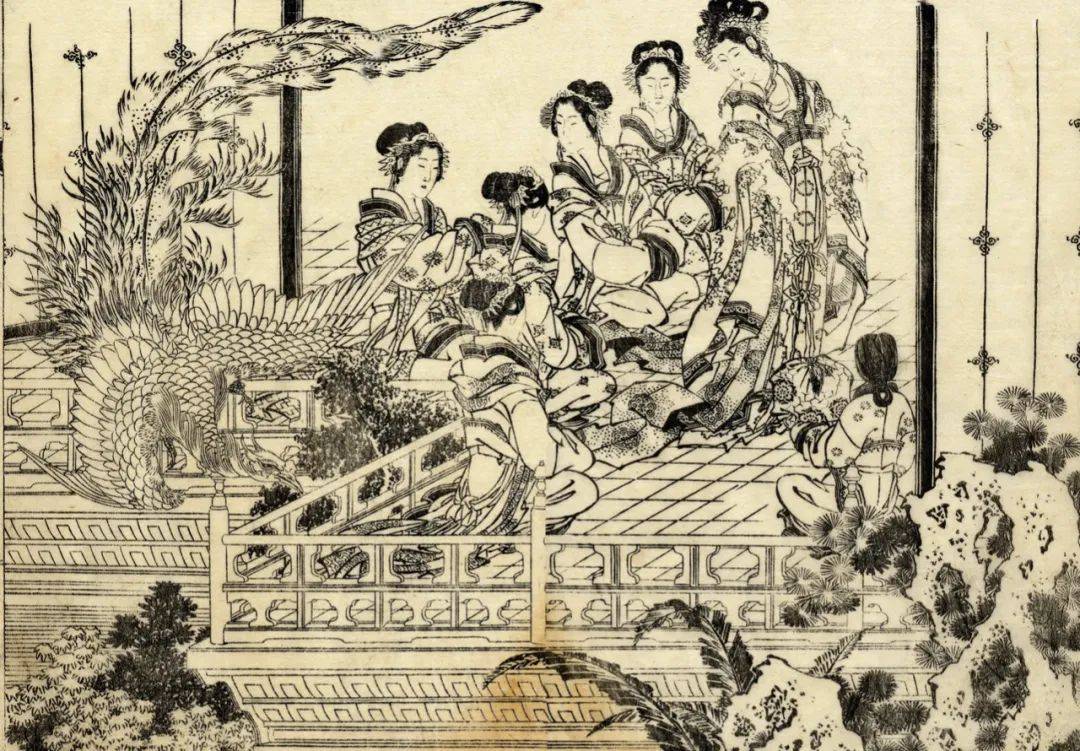 人间的万物春秋——葛饰北斋珍贵线稿_浮世绘_笔下_绘画