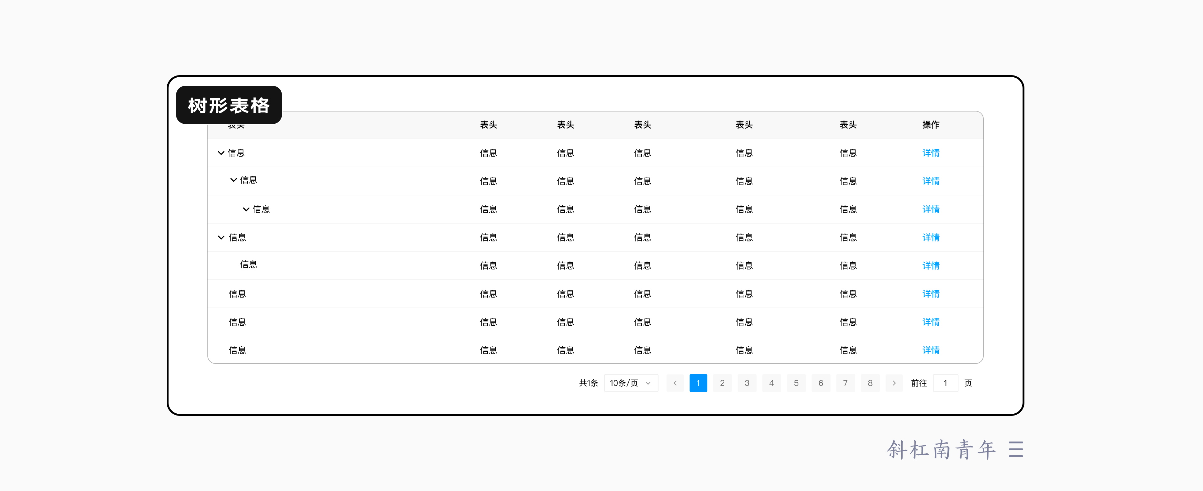 b端指南表格设计