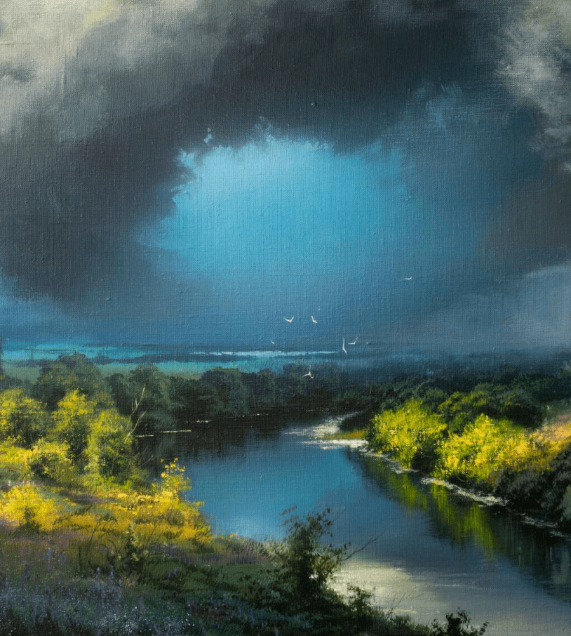 白俄罗斯画家维克多的风景油画让人赞叹不已,无尽透彻的光,独特的森林