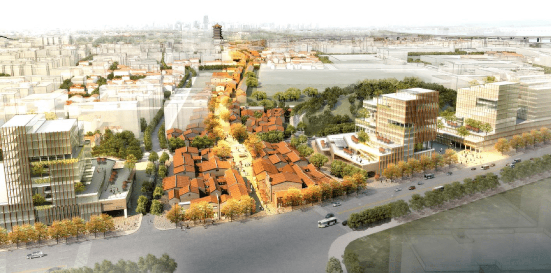 服务活力带为横向划分,重点打造得胜桥千年古轴与都府堤红色文化区