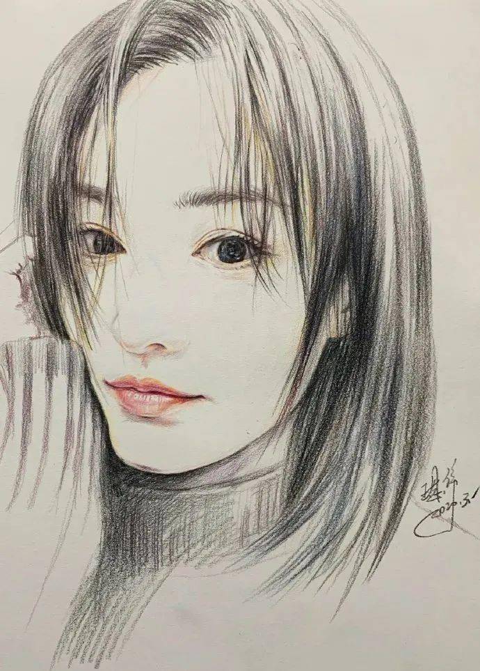 他的画光影效果掌握太好了还画谁像谁鞠婧祎热巴刘亦菲眼神看醉了