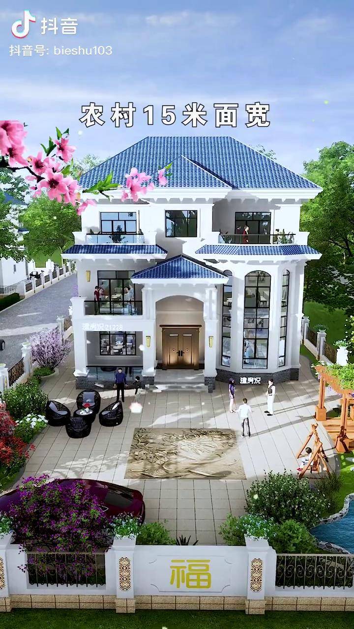 三层带露台复式楼设计农村自建别墅别墅设计