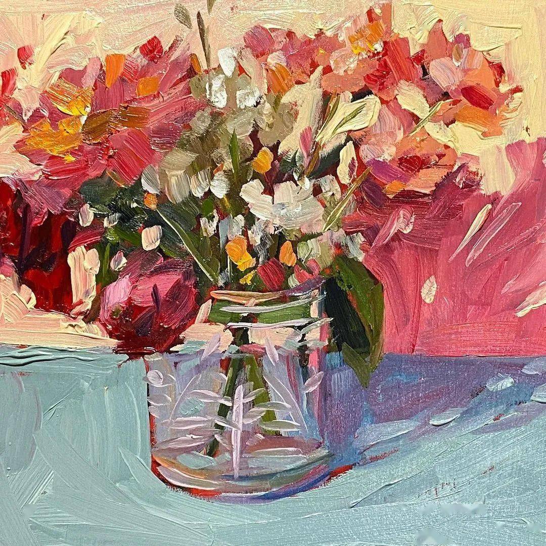 美国画家布莱恩米勒花卉静物油画作品欣赏