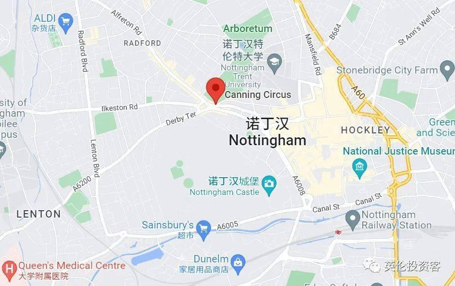 距诺丁汉特伦特大学只需步行8分钟即可,坐公交13分钟可到诺丁汉大学