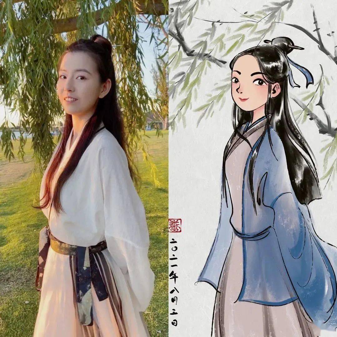 90后女生真人动画火爆网络罗翔为她颁奖网友这是狐狸转世吗