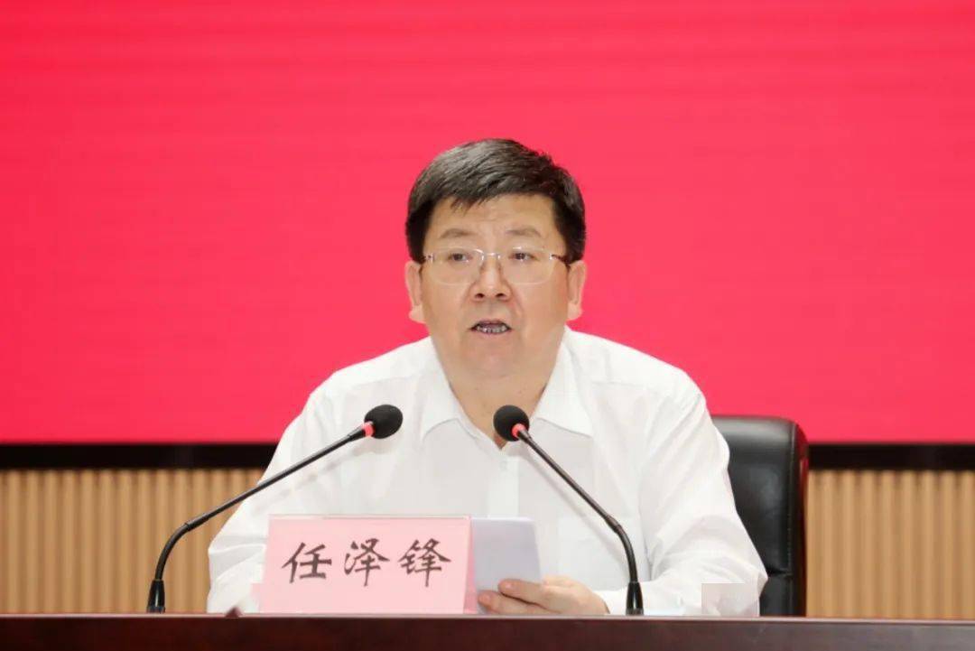 今天下午市委书记任泽锋出席主题团日活动