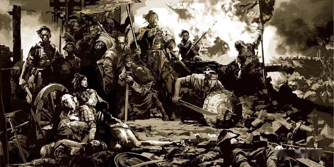 版画作品《史可法殉城》赏析