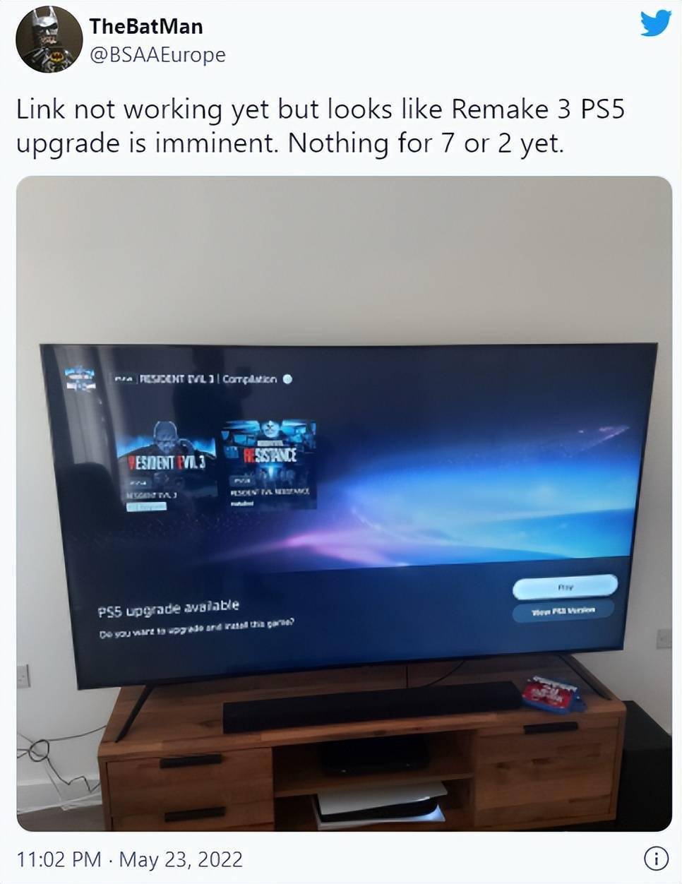 据外媒gamingbolt报道,推特用户"bsaaeurope"近日发现,在ps5上启动