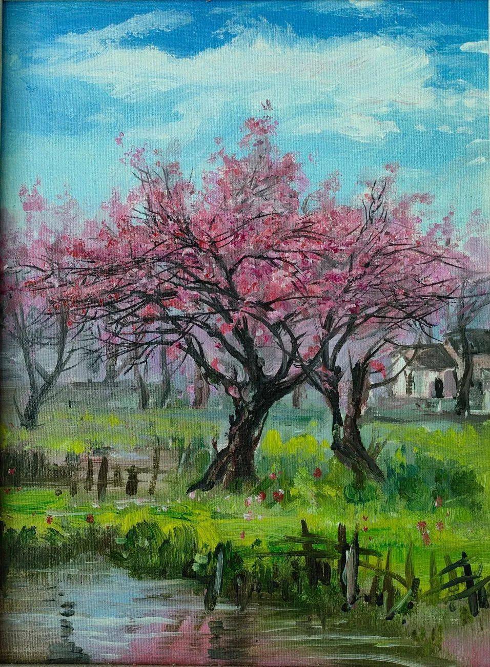《樱花树》——林贵寿最后,衷心感谢政和美术协会和写生中国·三明