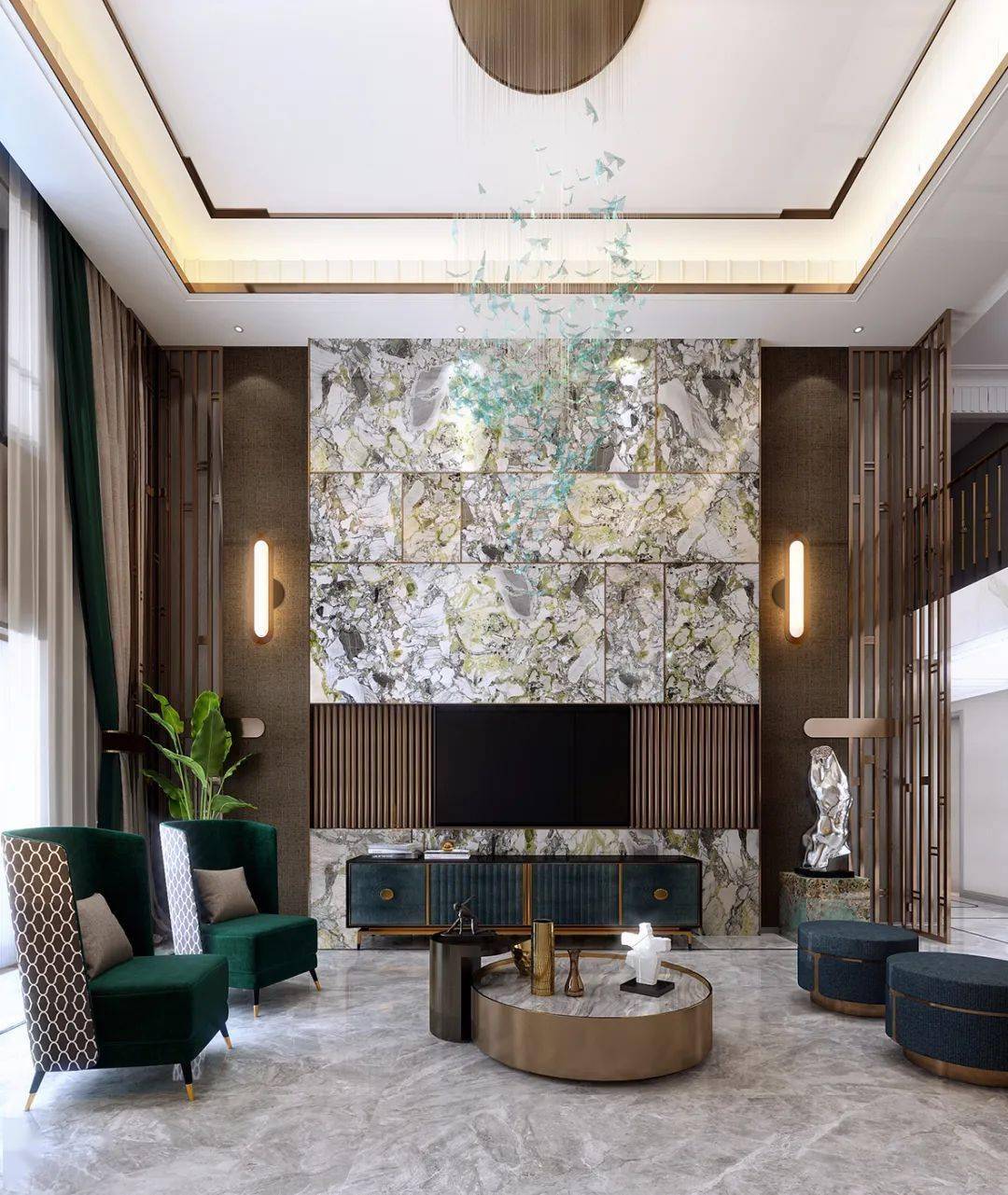 冷翡翠最受欢迎的绿色大理石之一