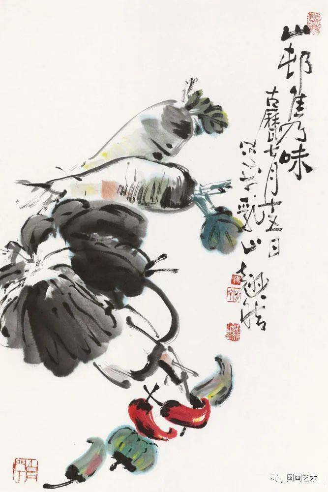 胡翘然的写意花鸟生趣灵动真接地气