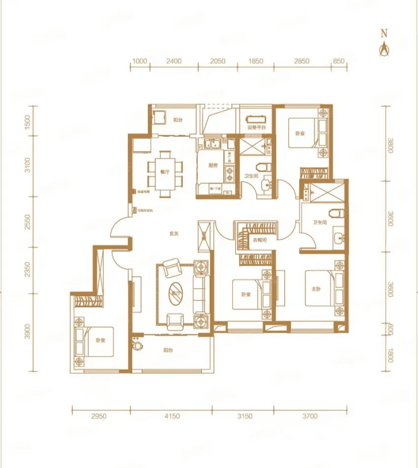 户型及面积:四室两厅,178㎡项目地点:山西省太原市小店区恒大悦府完工